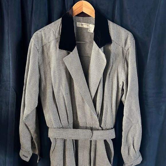 Vintage 80s Liz Claiborne Houndstooth Elegant Crossbody Romper, Size 10 (fits M) - Picture 3 of 7